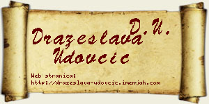 Dražeslava Udovčić vizit kartica
